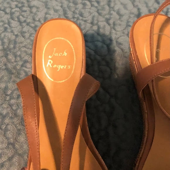 Jack Rogers Flagler Stitch Cork Platform Wedge Sandals 8.5 - Picture 2 of 5